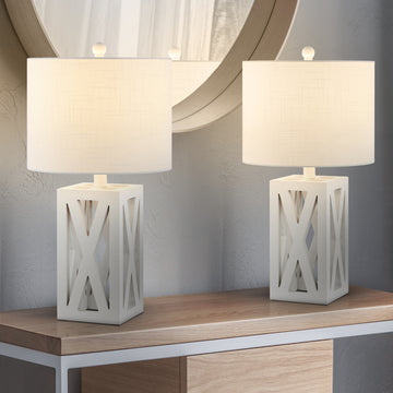 Stewart 21.5" Wood LED Table Lamp - JONATHAN Y
